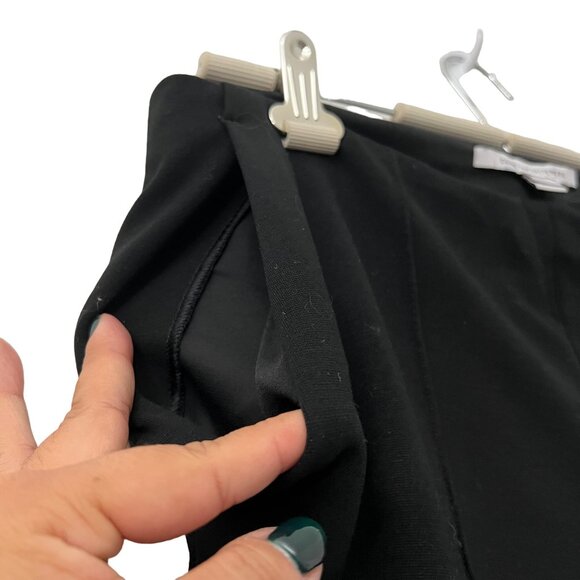 Diane Von Furstenberg Black Front Seam Size Zip Skinny Ankle Pants Size 10 - Picture 3 of 7